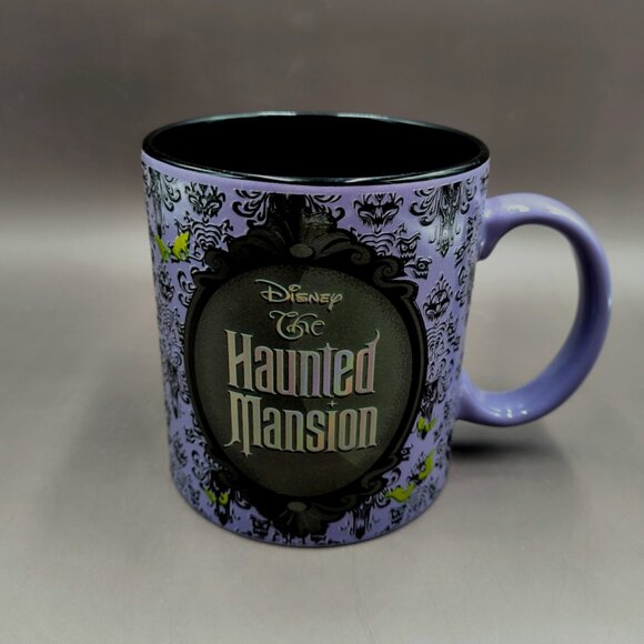 Disney The Haunted Mansion Welcome Foolish Mortals Wallpaper Ceramic Mug 20 oz - Picture 2 of 7